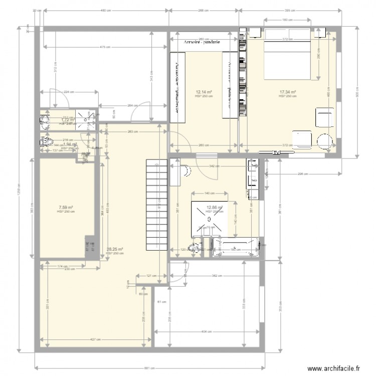 1 ER . Plan de 0 pièce et 0 m2