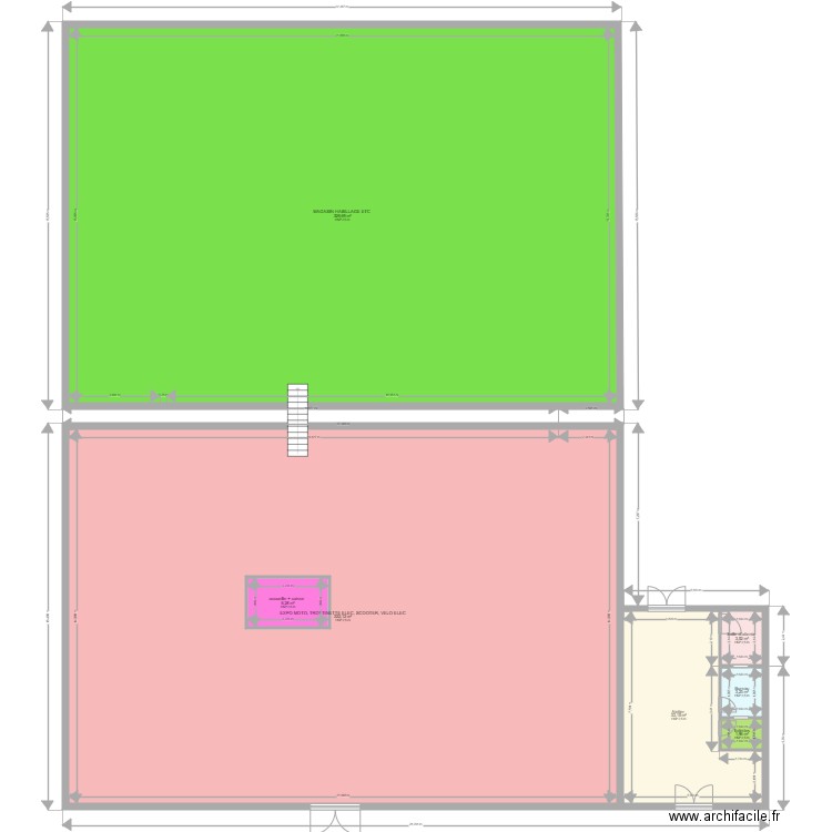 CT ET MAG. Plan de 7 pièces et 707 m2