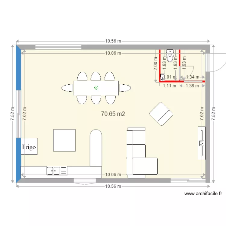 salon maison 4. Plan de 