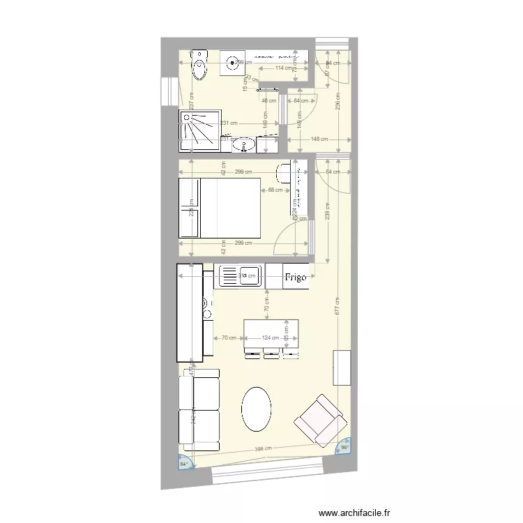Clermont 1er &eacute;tage cuisine dans chemin&eacute;e sol 2. Plan de 