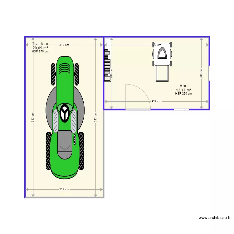Jardin construction bois. Plan de 