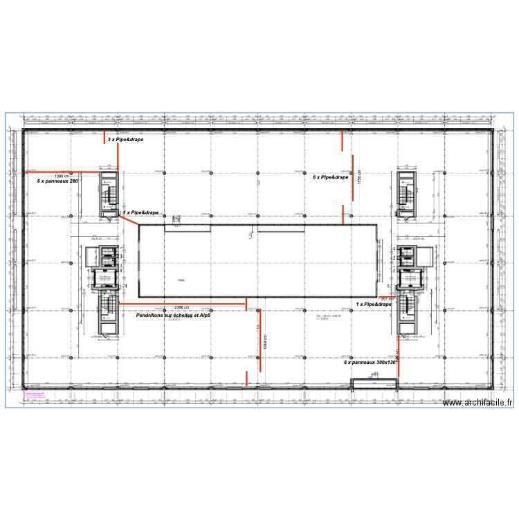 cloisons FTI. Plan de 0 pièce et 0 m2