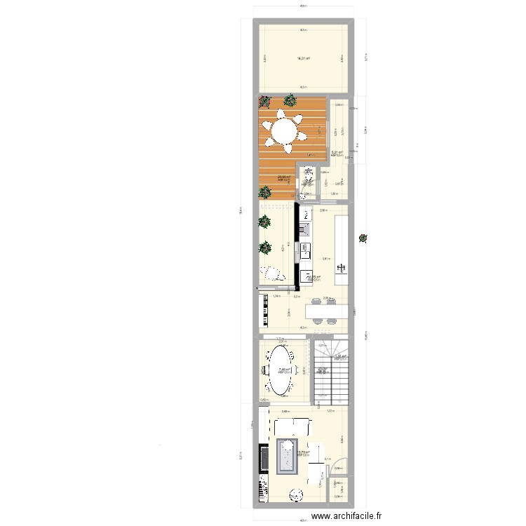 Maryline et Lionel 2023. Plan de 10 pièces et 91 m2