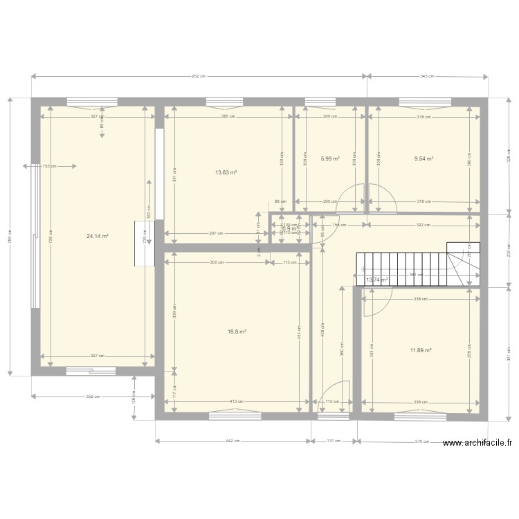 détail pièces de vie. Plan de 0 pièce et 0 m2