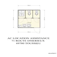 sanitaire 2 wc  1 douche