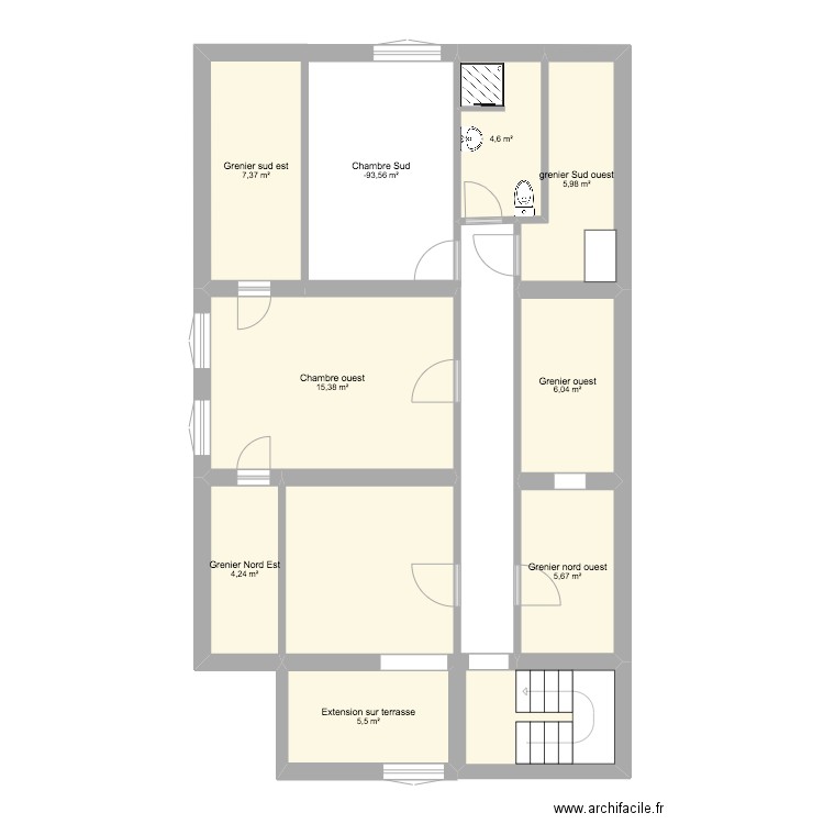étage. Plan de 0 pièce et 0 m2