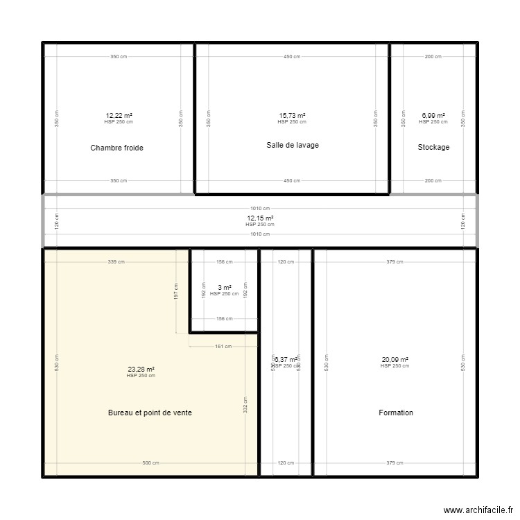 Point services NEMA. Plan de 15 pièces et 200 m2