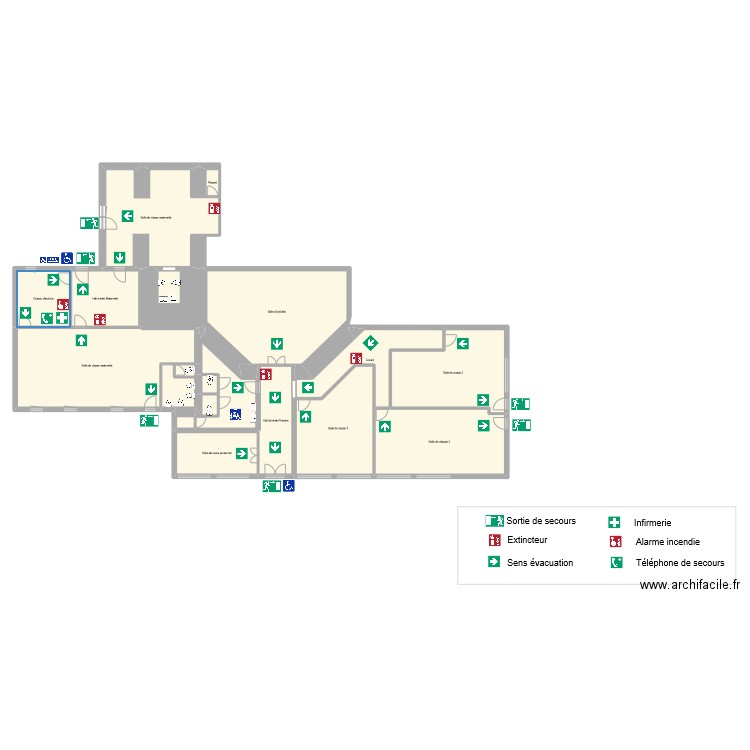 saint calixte. Plan de 18 pièces et 383 m2