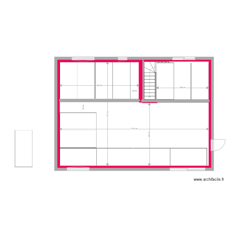 Garage 2020 n21 plafond. Plan de 3 pièces et 69 m2