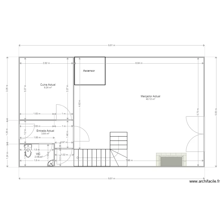 Planta 1 completa Actual V4. Plan de 