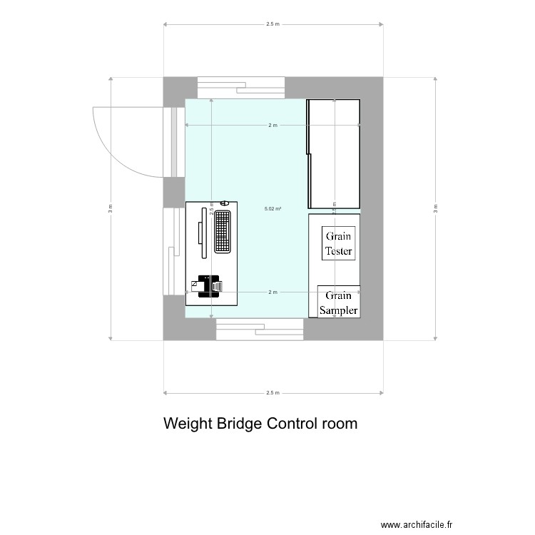 Weight bridge Control room. Plan de 0 pièce et 0 m2