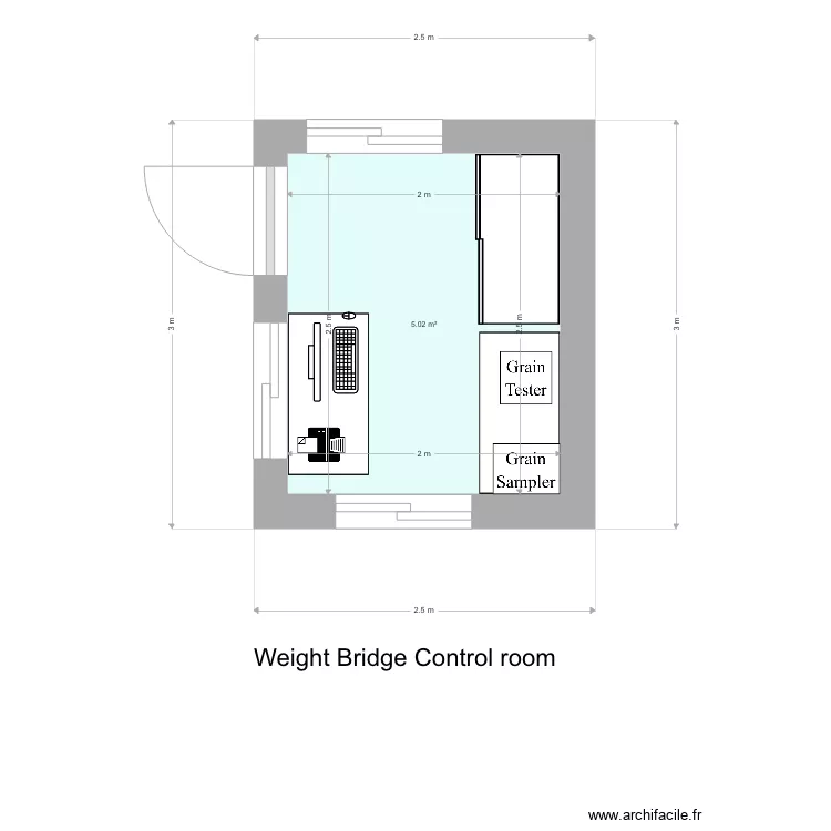 Weight bridge Control room. Plan de 