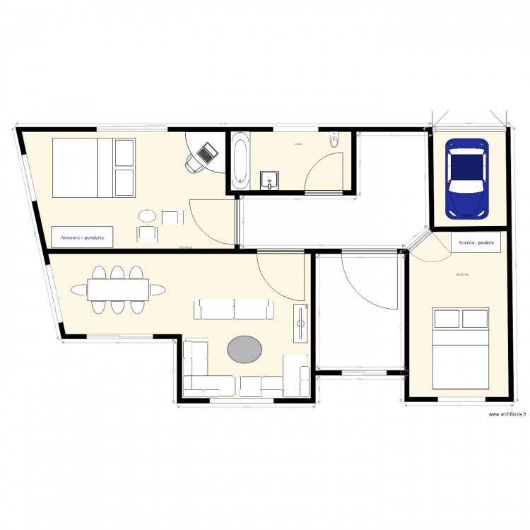 maison A. Plan de 0 pièce et 0 m2