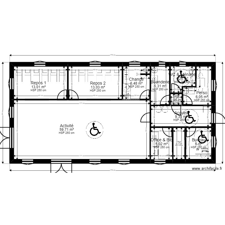 Standard JORDAN V4 ArL . Plan de 12 pièces et 132 m2