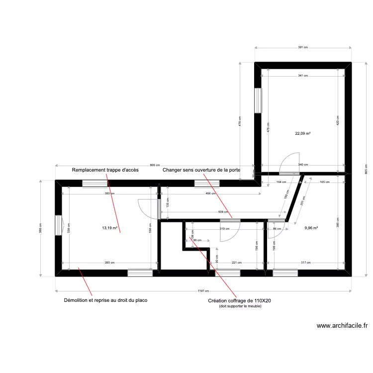 MORAILLON 1er dimensions. Plan de MORAILLON 1er dimensions. Plan de