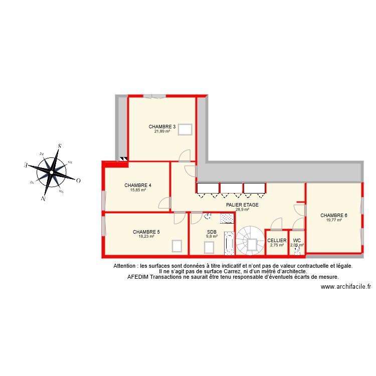 BI 7652 ETAGE. Plan de 0 pièce et 0 m2