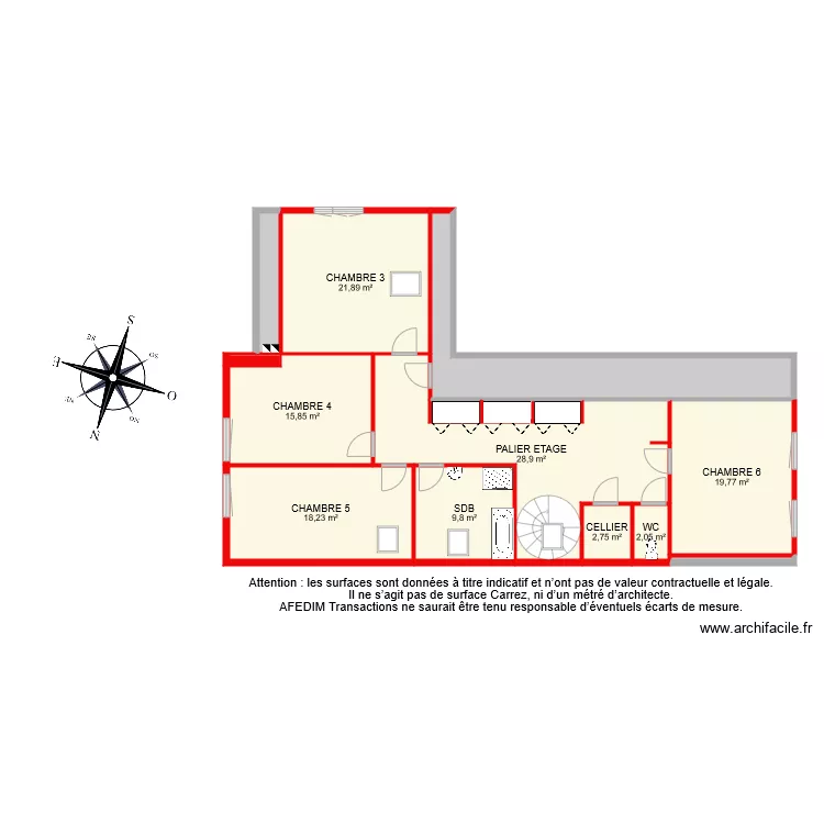 BI 7652 ETAGE. Plan de 
