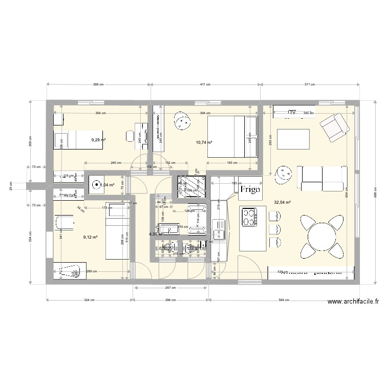 APPART JAVEL VERSION 2. Plan de 0 pièce et 0 m2