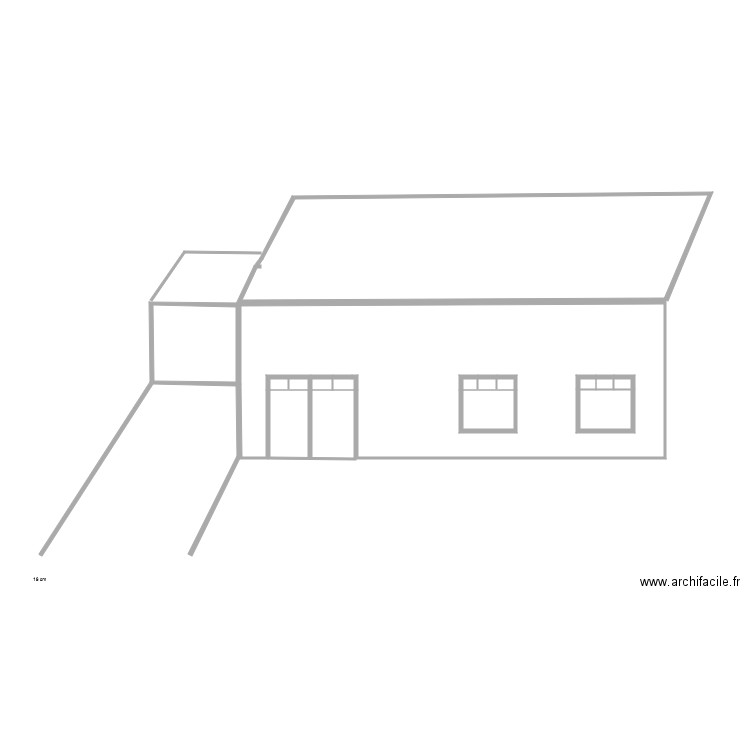 FACADE OUEST. Plan de 0 pièce et 0 m2