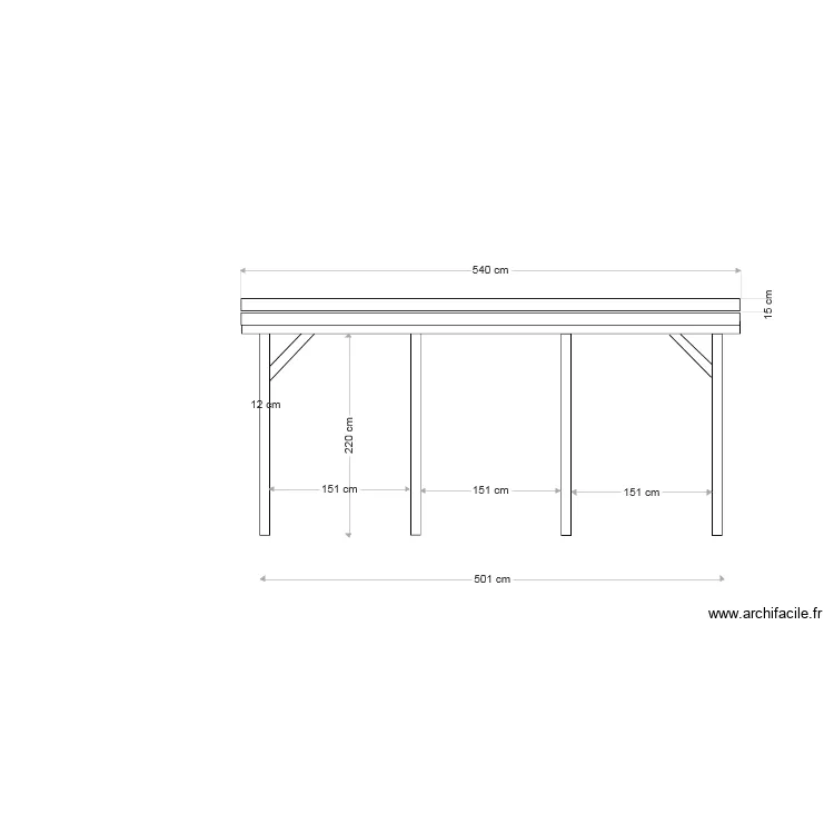 vue lat&eacute;rale. Plan de 