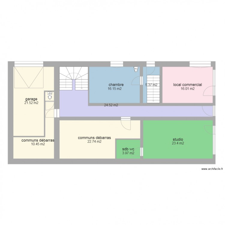 RDC existant. Plan de 0 pièce et 0 m2