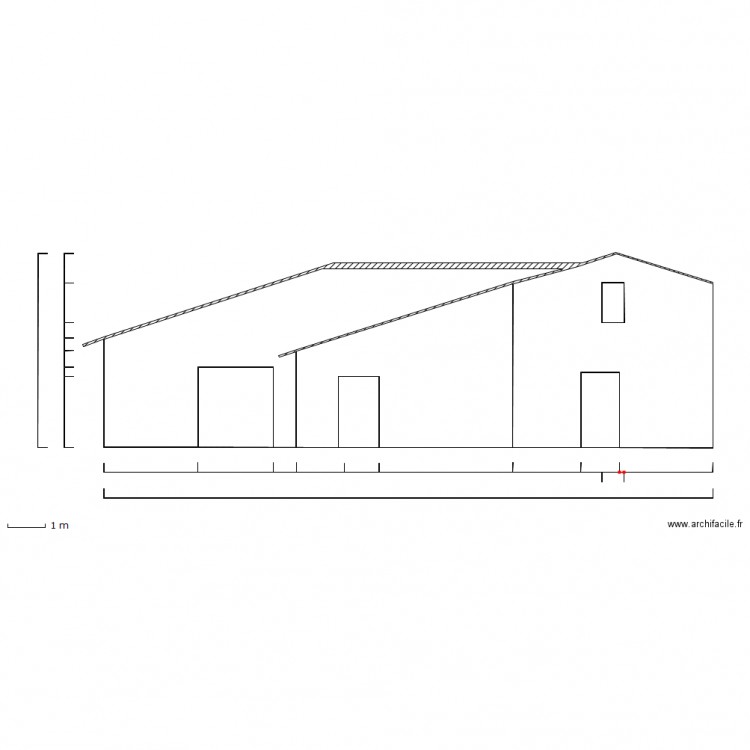 Façade Sud-est réalisé. Plan de 0 pièce et 0 m2