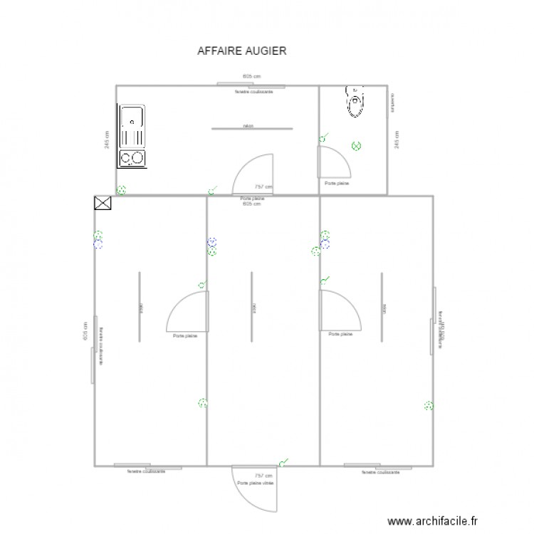 AFFAIRE AUGIER. Plan de 0 pièce et 0 m2