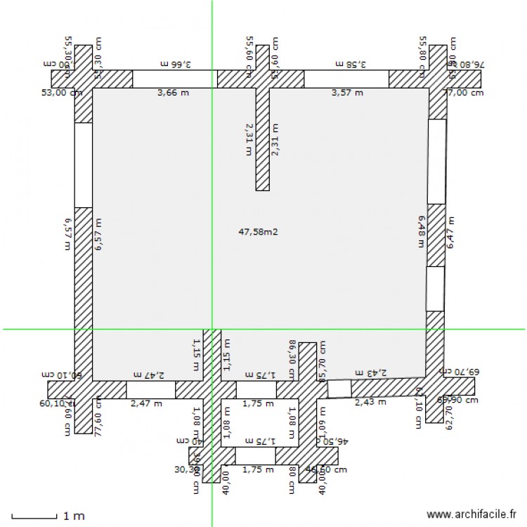RDC  Mesure. Plan de 0 pièce et 0 m2