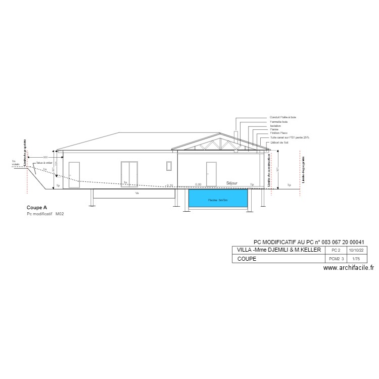 Coupe Pc 02. Plan de 0 pièce et 0 m2