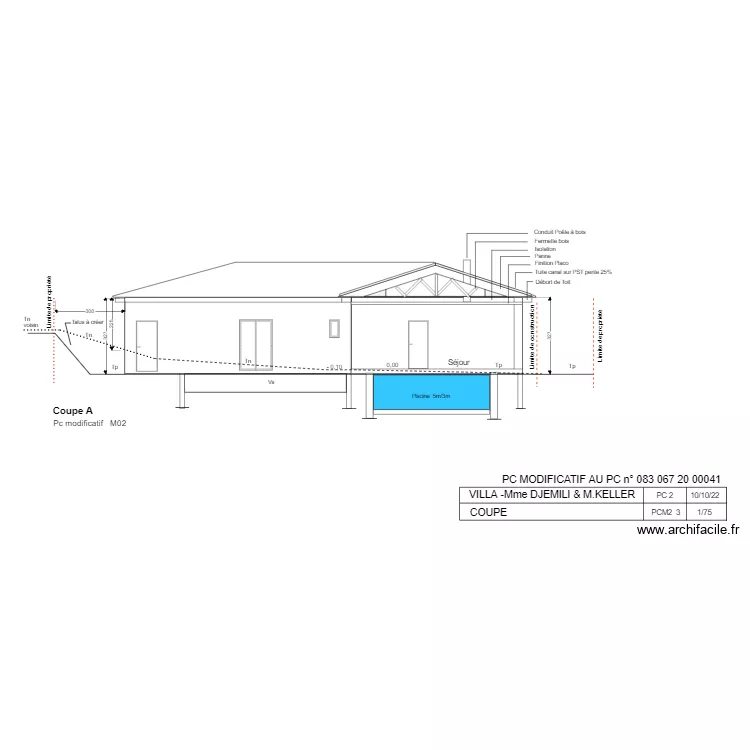 Coupe Pc 02. Plan de 