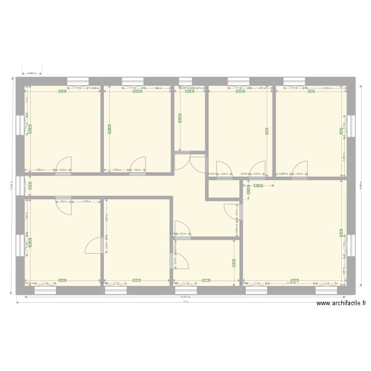 Baerenthal RDC et Etage v2. Plan de 22 pièces et 311 m2