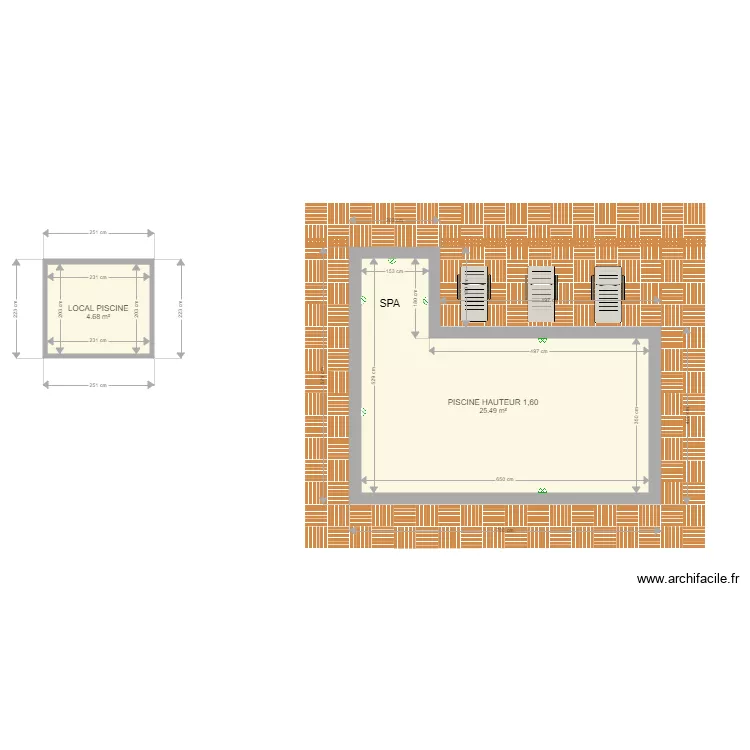 piscine S&eacute;bastien Bigot. Plan de 