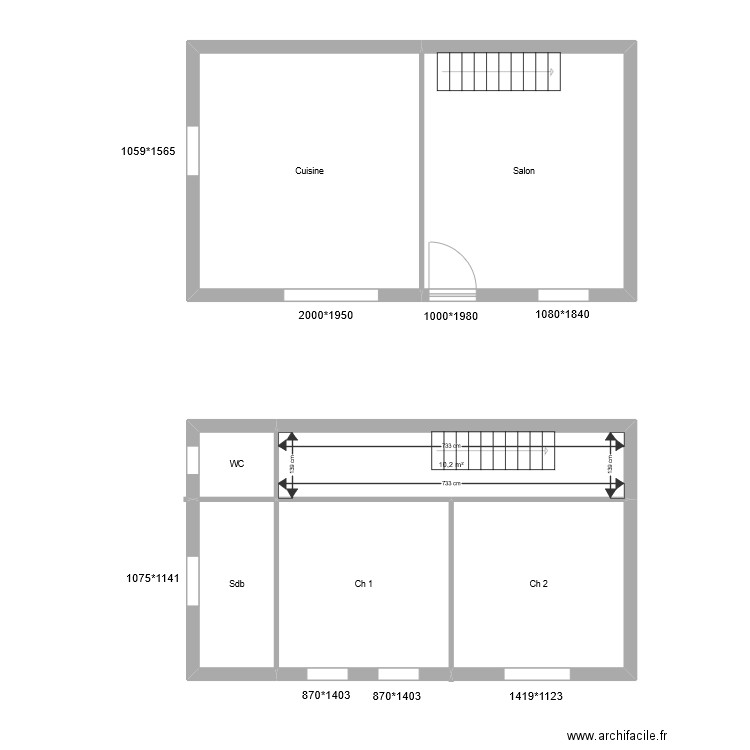 ME SIMONET. Plan de 0 pièce et 0 m2