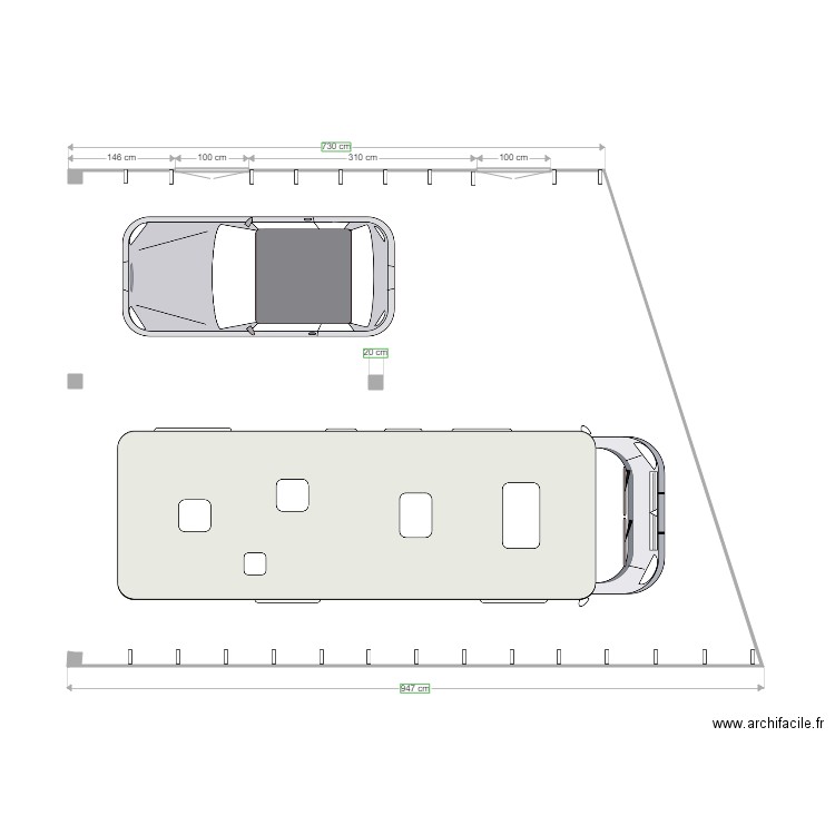 carport. Plan de 0 pièce et 0 m2