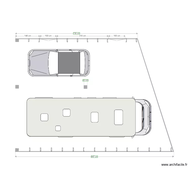 carport. Plan de 