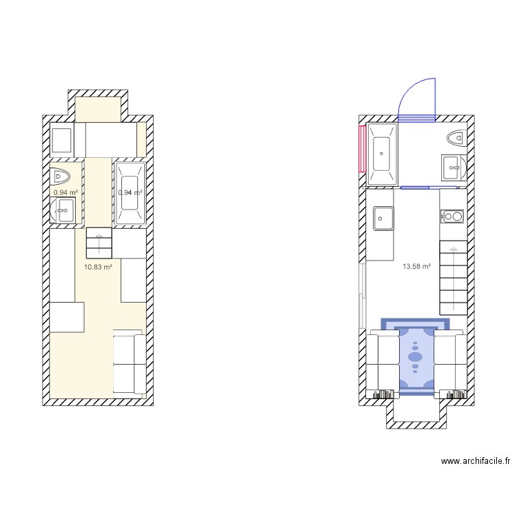 tiny house 1 et 2. Plan de 0 pièce et 0 m2