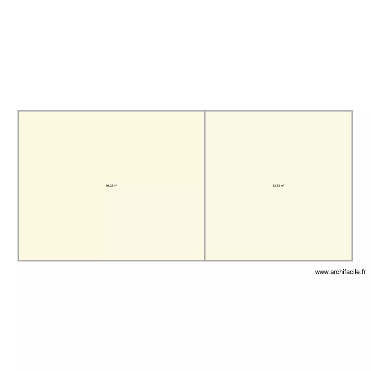 Salle de formation brut. Plan de 