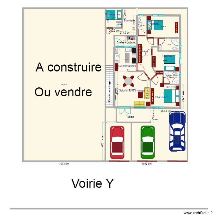 vue en plan Callixte Nyabugete IV RDC4. Plan de 15 pièces et 358 m2