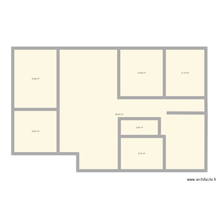 plan maison pmr. Plan de 7 pièces et 123 m2