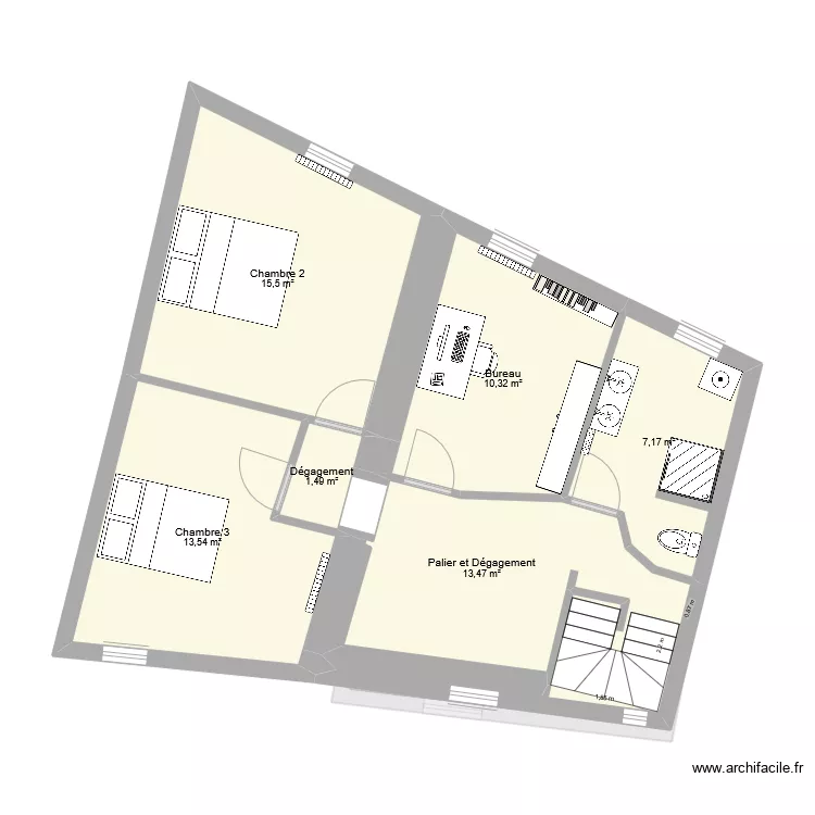 Petite maison. Plan de 