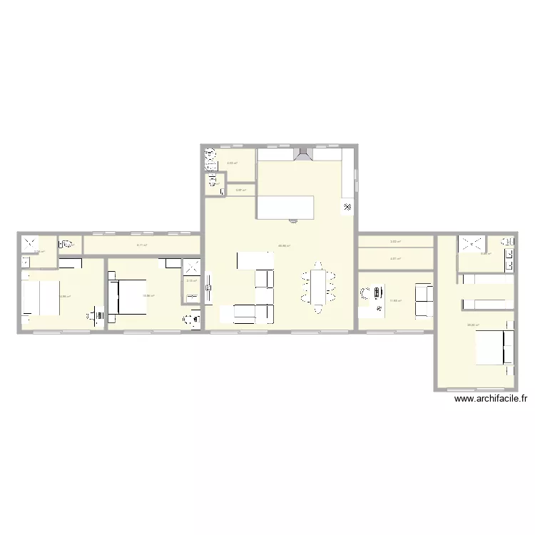 MAISON 3 CH ET BUREAU DIFF. Plan de 