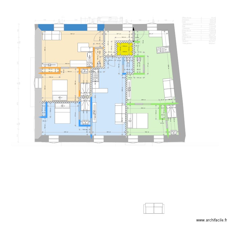 La poste avec ascenseur int. Plan de 0 pièce et 0 m2