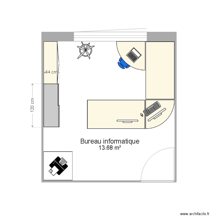 Bureau Informatique. Plan de 0 pièce et 0 m2