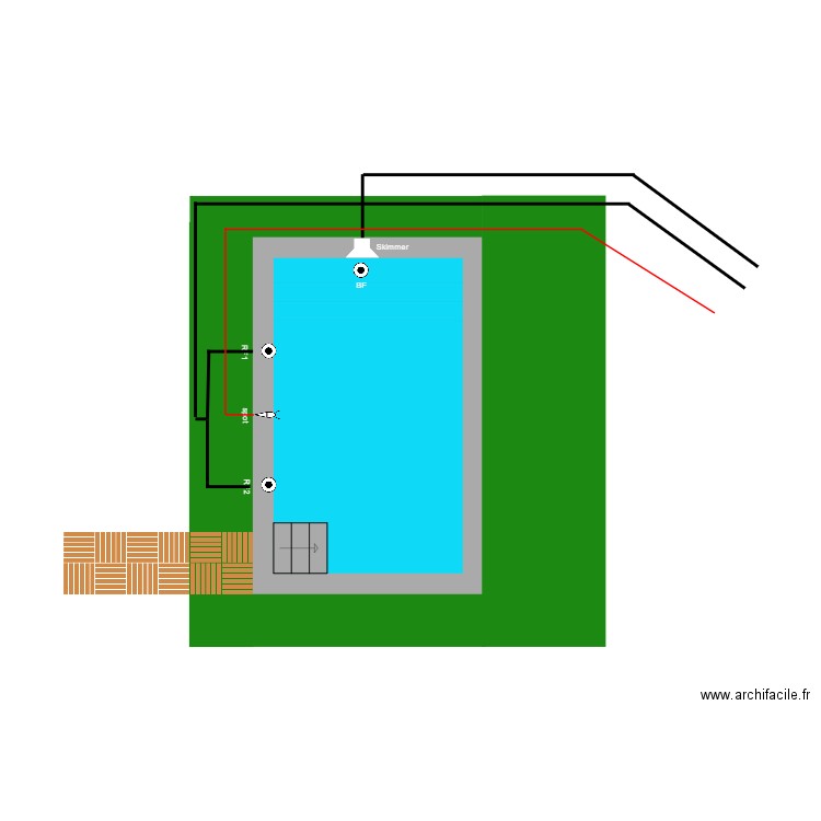 piscine projet froidchapelle. Plan de 0 pièce et 0 m2