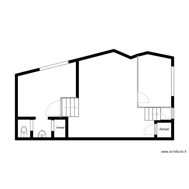 a gaudi. Plan de 4 pièces et 19 m2