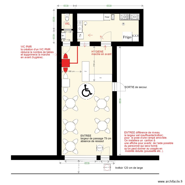 CREPERIE DU THEATRE travaux . Plan de 0 pièce et 0 m2