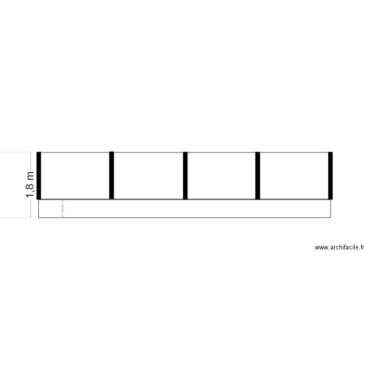 Plan façade clôture. Plan de 0 pièce et 0 m2