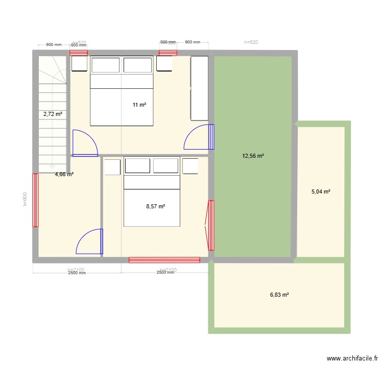 новый крым 212223234. Plan de 11 pièces et 107 m2