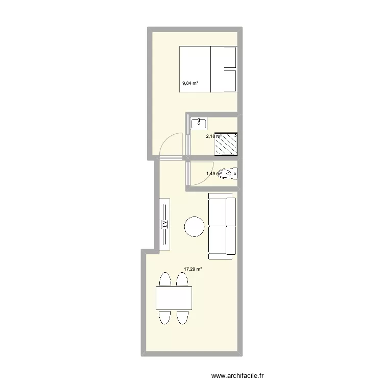 D&eacute;pendance 1etg. Plan de 