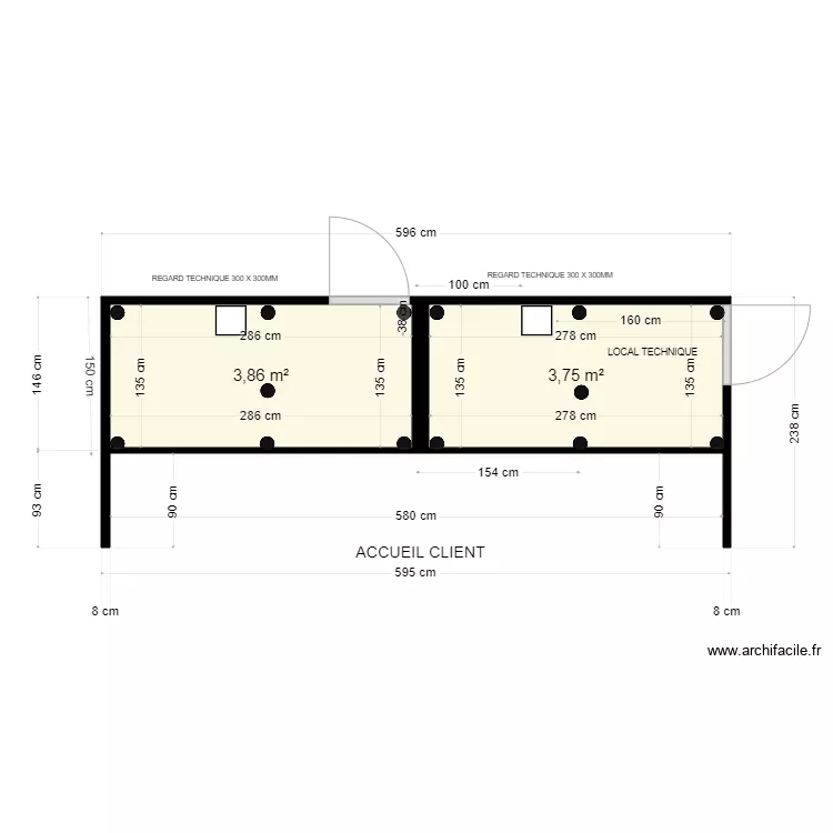 SCHEMA IMPLANTATION KIOSQUE DOUBLE M2 . Plan de 